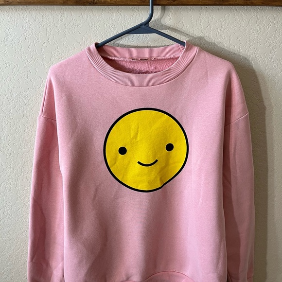 Kling Pink Girl Smiley Face Sweater - Picture 3 of 3